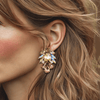 Clip Earrings Soft Tones | Gold - Muze Earrings