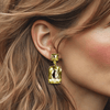 Clip Earrings Soft Yellow | Gold - Muze Earrings