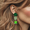 Clips Crystal Aventurine | Gold - Muze Earrings