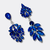 Cobalt Blue Glam Earrings | Silver - Muze Earrings