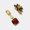 Cognac Citrine Glam Earrings | Gold - Muze Earrings