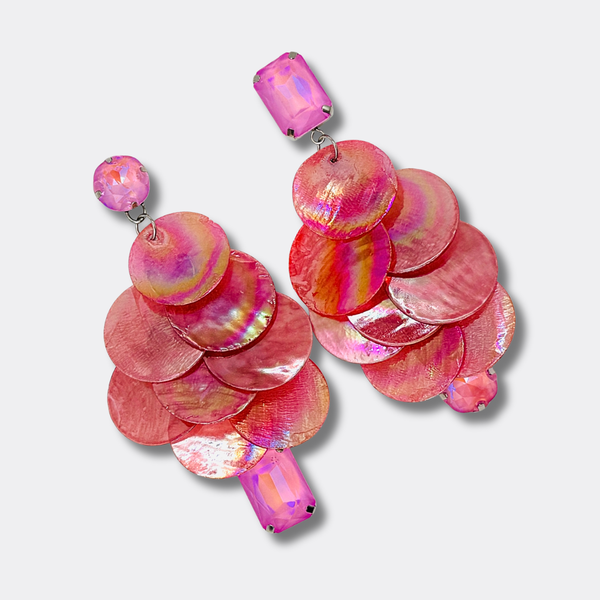 Coral Shells Earrings | Silver - Muze Earrings