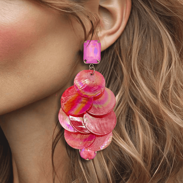 Coral Shells Earrings | Silver - Muze Earrings