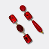 Crimson Passion Earrings II | Gold - Muze Earrings