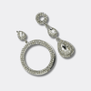 Crystal Halo Elegance Earrings | Silver - Muze Earrings