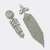 Crystal Long Glitters Earrings | Silver - Muze Earrings