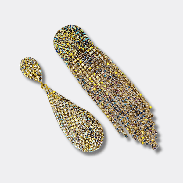 Cystal AB Sparkle Earrings | Gold - Muze Earrings