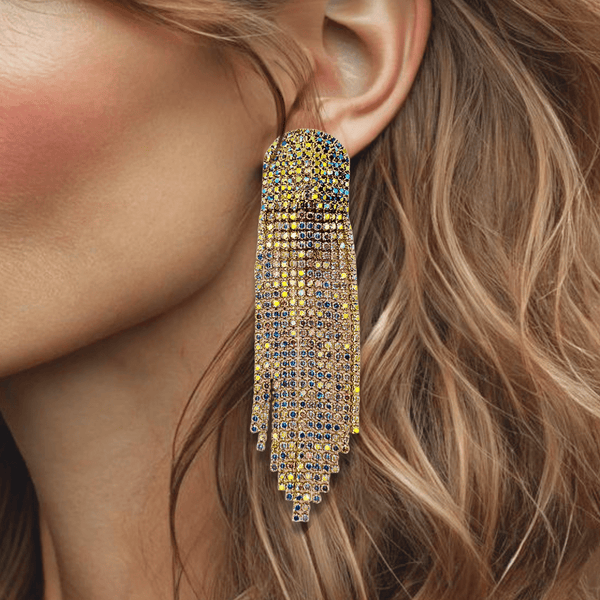 Cystal AB Sparkle Earrings | Gold - Muze Earrings