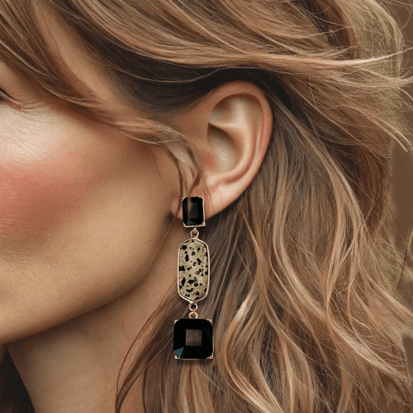 Dalmatian Energy Earrings | Gold - Muze Earrings