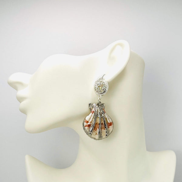 Handgemaakt statement oorbel earrings ab strass cockle handgemaakt door MUZE earrings. Gratis geleverd binnen nederland en belgie.