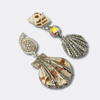 Earrings AB Strass Cockle | Silver - Muze Earrings