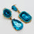 Handgemaakt statement oorbel earrings aqua dreams handgemaakt door MUZE earrings. Gratis geleverd binnen nederland en belgie.