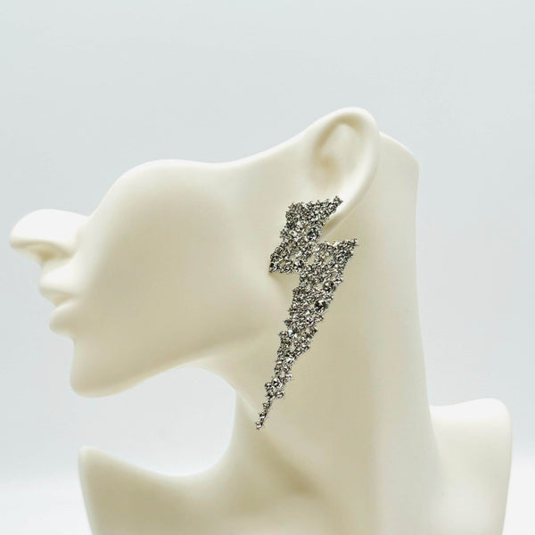 Earrings Crystal Lightning | Silver - Muze Earrings
