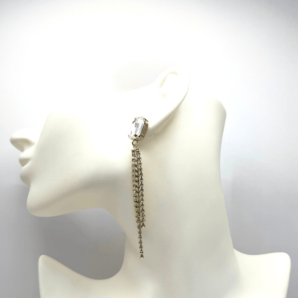 Handgemaakt statement oorbel earrings crystal wedding glam handgemaakt door MUZE earrings. Gratis geleverd binnen nederland en belgie.