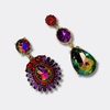 Earrings Green Purple AB | Gold - Muze Earrings