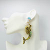 Handgemaakt statement oorbel earrings mermaid handgemaakt door MUZE earrings. Gratis geleverd binnen nederland en belgie.