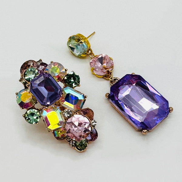 Handgemaakt statement oorbel earrings pastel glam handgemaakt door MUZE earrings. Gratis geleverd binnen nederland en belgie.