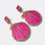 Earrings Pink Strass Cockle | Gold - Muze Earrings