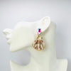 Handgemaakt statement oorbel earrings trio strass cockle handgemaakt door MUZE earrings. Gratis geleverd binnen nederland en belgie.