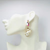 Handgemaakt statement oorbel earrings trio strass cockle handgemaakt door MUZE earrings. Gratis geleverd binnen nederland en belgie.