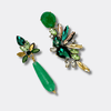 Forest Green Agate Earrings | Gold - Muze Earrings