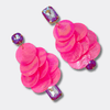 Fuchsia Shell Earrings | Gold - Muze Earrings