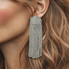 Glitters Strass Earrings | Silver - Muze Earrings