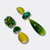 Green Cat Eye Glam Earrings | Gold - Muze Earrings