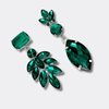 Green Crystal Earrings | Silver - Muze Earrings