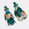 Green Mesh Earrings | Gold - Muze Earrings