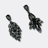 Grey Crystal Earrings | Silver - Muze Earrings