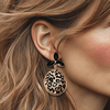 Leopard Shell Earrings | Gold - Muze Earrings