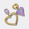 Love Defined Lilac Heart Earrings | Gold - Muze Earrings