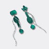 Malachite Glam Earrings | Silver - Muze Earrings