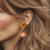 Mini Apricot Agate II Earrings | Gold - Muze Earrings