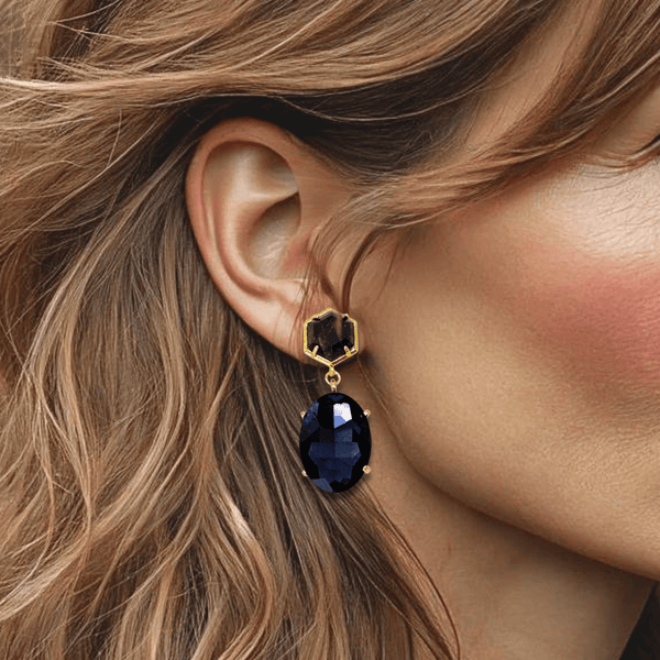 Mini Purple Amethyst Earrings | Gold - Muze Earrings