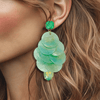 Minty Shell Earrings | Gold - Muze Earrings