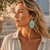 Minty Shell Earrings | Gold - Muze Earrings