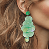 Minty Shells Earrings | Silver - Muze Earrings
