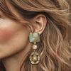 Ocean Mother of Pearl Earrings | Gold - Muze Earrings