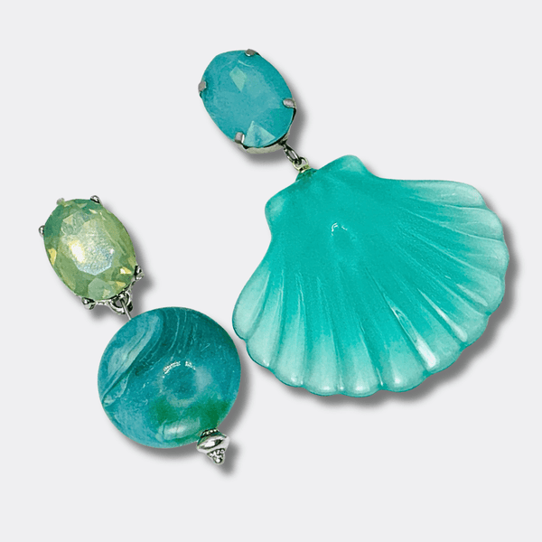 Ocean Shell Earrings | Silver - Muze Earrings