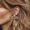 Peachy Festival Wings | Gold - Muze Earrings