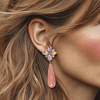 Pink AB Earrings | Gold - Muze Earrings