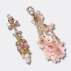 Pink AB Flowers Earrings | Gold - Muze Earrings