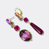 Pink Purple Agate Earrings | Gold - Muze Earrings