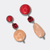 Pink Stripe Agate Earrings | Silver - Muze Earrings