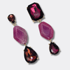 Purple Agate Crystal Earrings | Gold - Muze Earrings