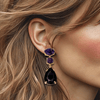 Purple Amethyst Earrings | Gold - Muze Earrings