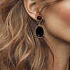 Purple Crystal Earrings | Gold - Muze Earrings