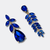 Rebel Royal Blue Earrings | Gold - Muze Earrings